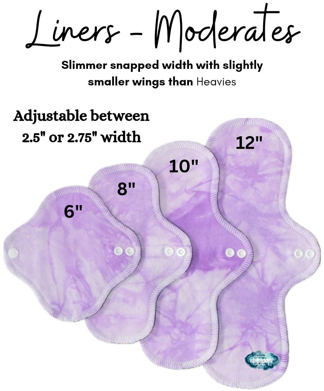 "Cinna-bun-buns" Serged Cloth Pad • *New Core Method / NOT HIDDEN CORE* • Ultra Heavy Wide & Thong Options! • Cotton Spandex Topper