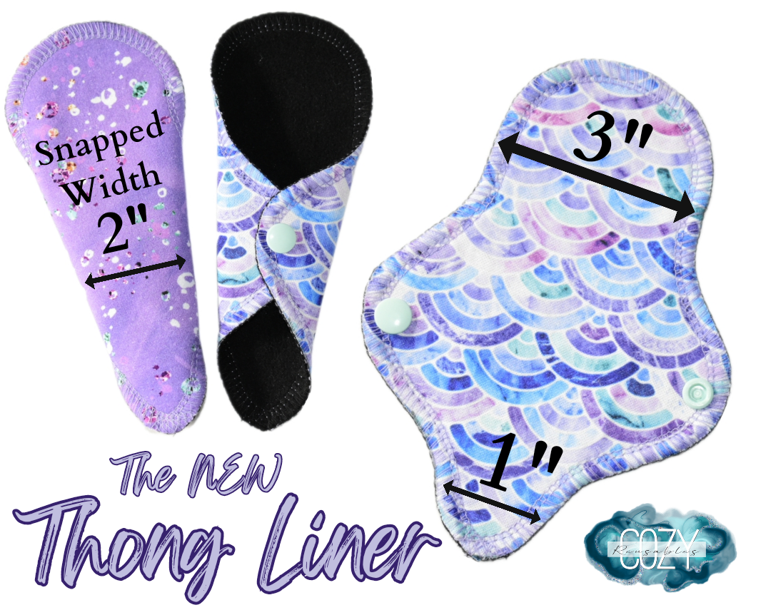 "Happy Beards" Serged Cloth Pad • Ultra Heavy Wide & Thong Options! • Pique Topper
