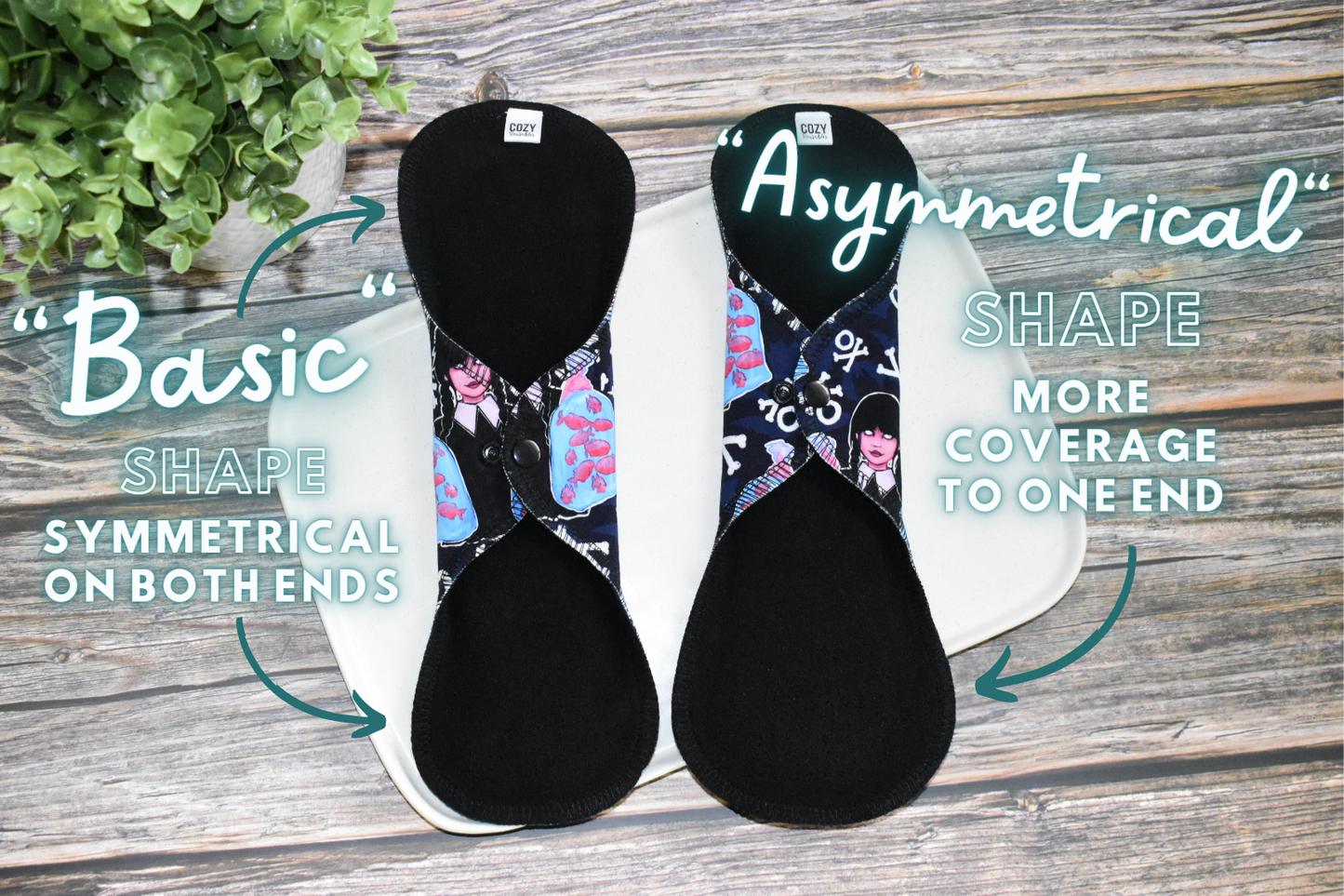 "Cinna-bun-buns" Serged Cloth Pad • *New Core Method / NOT HIDDEN CORE* • Ultra Heavy Wide & Thong Options! • Cotton Spandex Topper