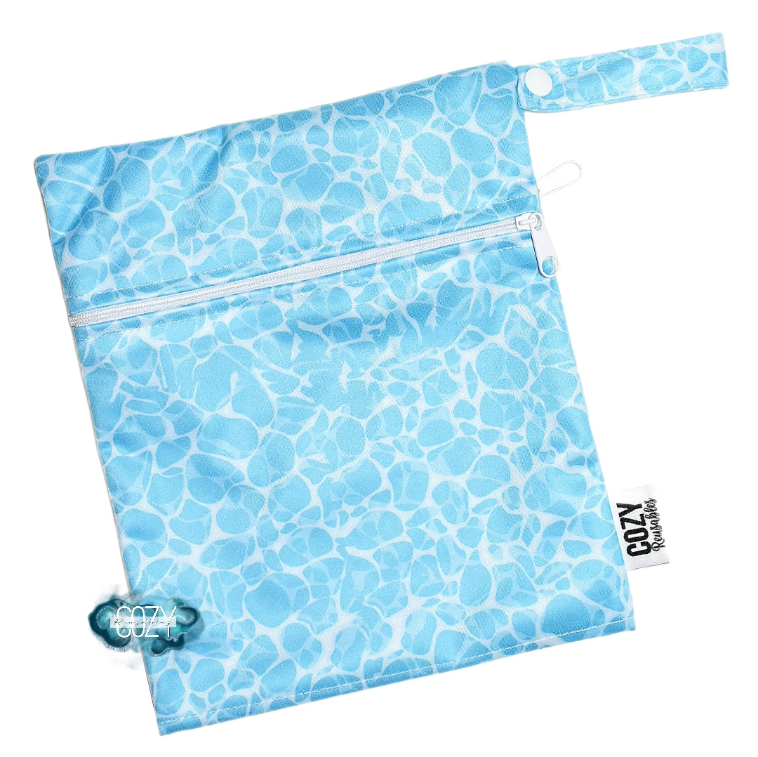 *NEW STYLE* - Small - Double Pocket Wetbag - Pocket on Front & Back - 8"×9" Waterproof PUL Bag
