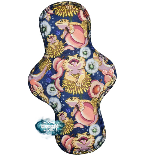 "Happy Beards" Serged Cloth Pad • Ultra Heavy Wide & Thong Options! • Pique Topper