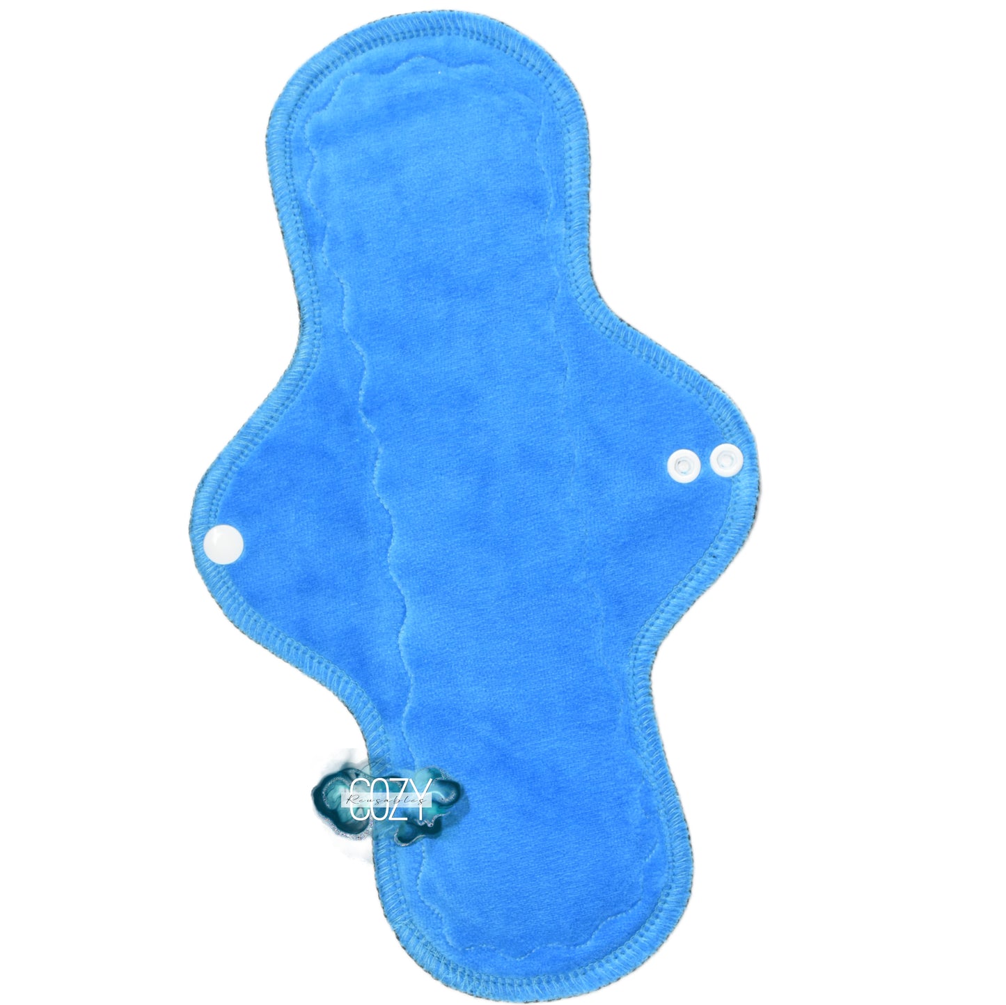 "Bright Aqua" Serged Cloth Pad • Cotton Velour Topper