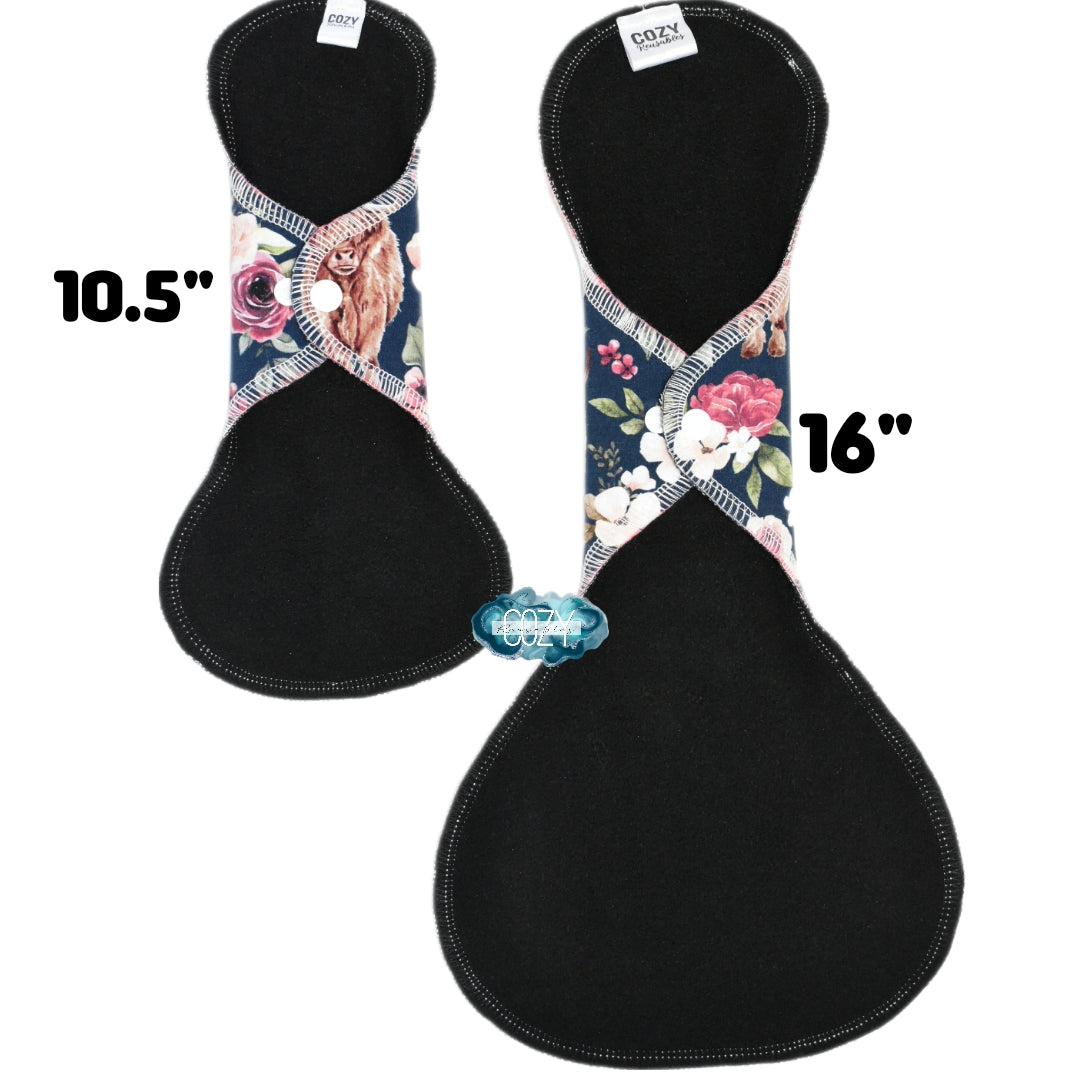 "You're like my own personal brand of Cloth Pad" *MEGA FLARE* Serged Cloth Pad - *New Core Method / NOT HIDDEN CORE* - Cotton Spandex Topper (Copy)