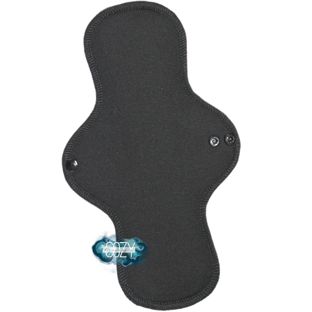 "Black" Serged Cloth Pad - (NEW Ultra Heavy Wide, & Thong Options!) - Air Wicking Jersey Topper
