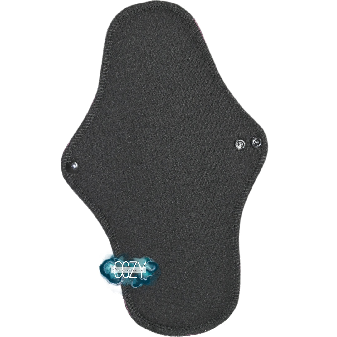 "Black" *WRAP WING* Serged Cloth Pad - Air Wicking Jersey Topper