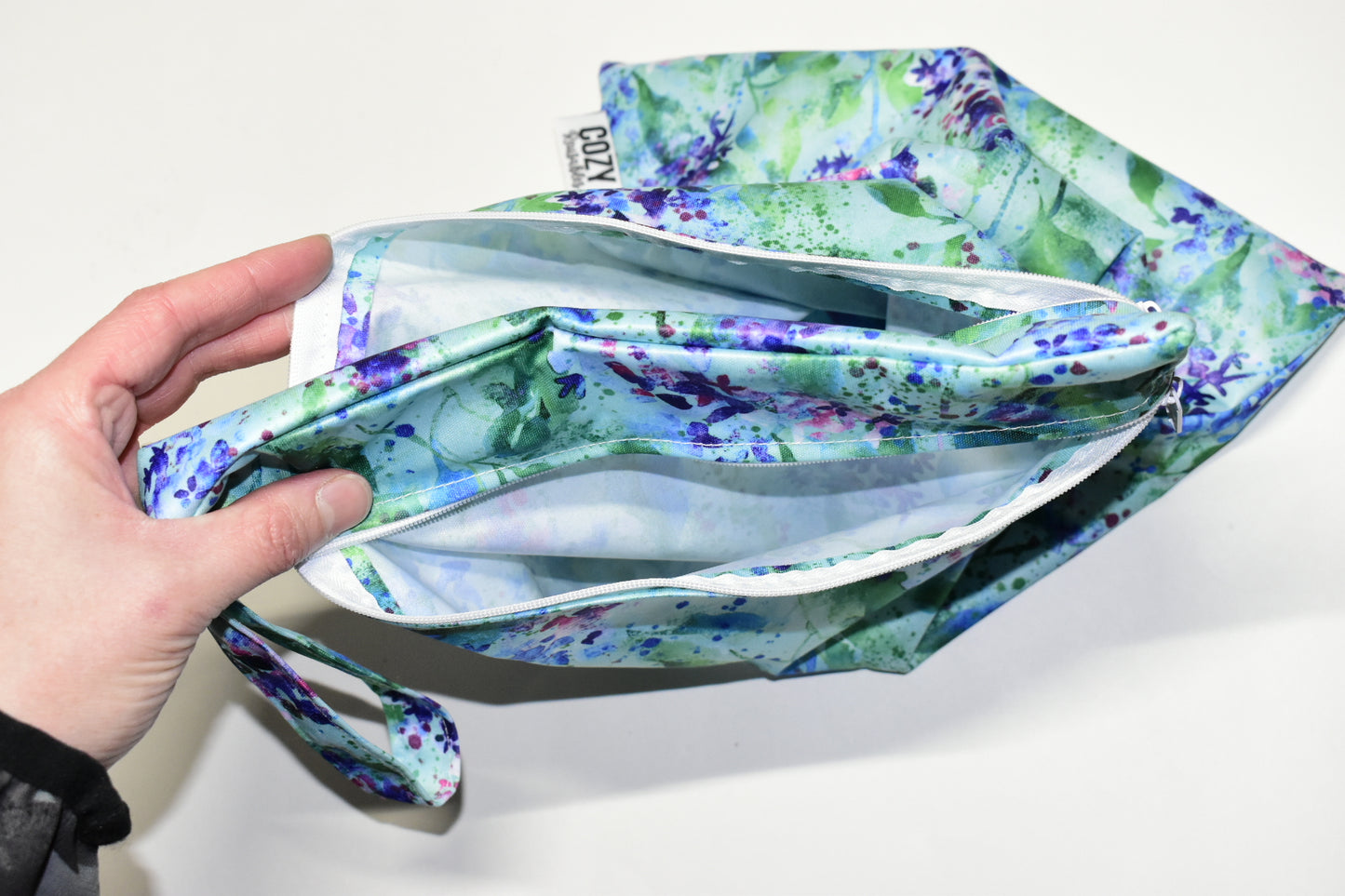 *NEW STYLE* - Large - Double Pocket Wetbag - Pocket on Front & Back - 11"×15" Waterproof PUL Bag