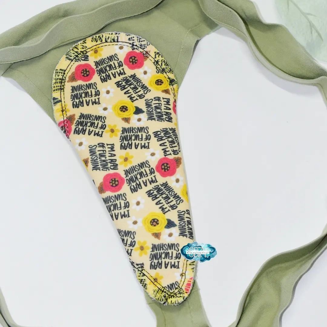 "Cinna-bun-buns" Serged Cloth Pad • *New Core Method / NOT HIDDEN CORE* • Ultra Heavy Wide & Thong Options! • Cotton Spandex Topper