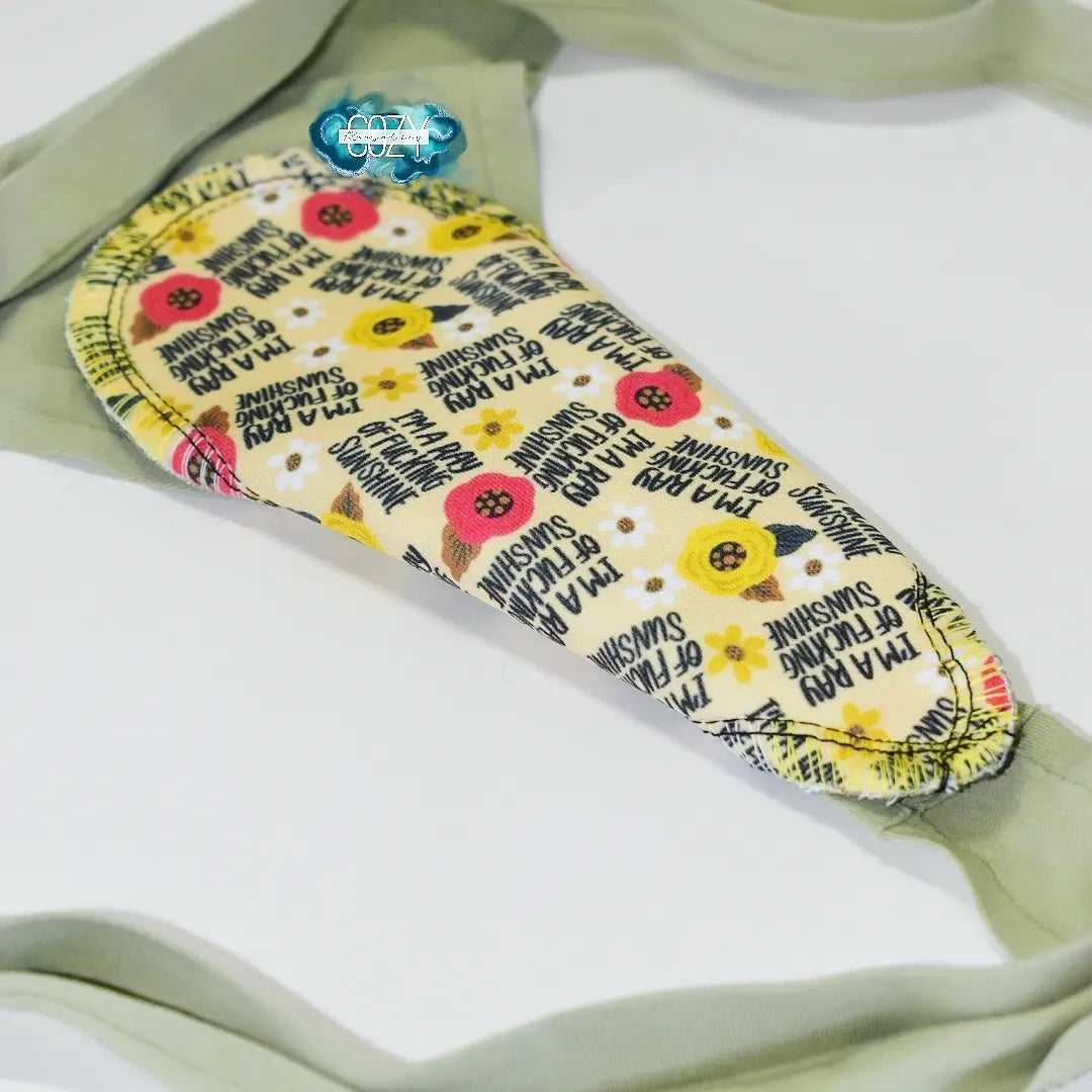 "Cinna-bun-buns" Serged Cloth Pad • *New Core Method / NOT HIDDEN CORE* • Ultra Heavy Wide & Thong Options! • Cotton Spandex Topper