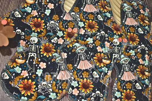 "Afterlife Garden" Serged Cloth Pad •  Cotton Spandex Topper • Wavy Stitched Core (Copy)