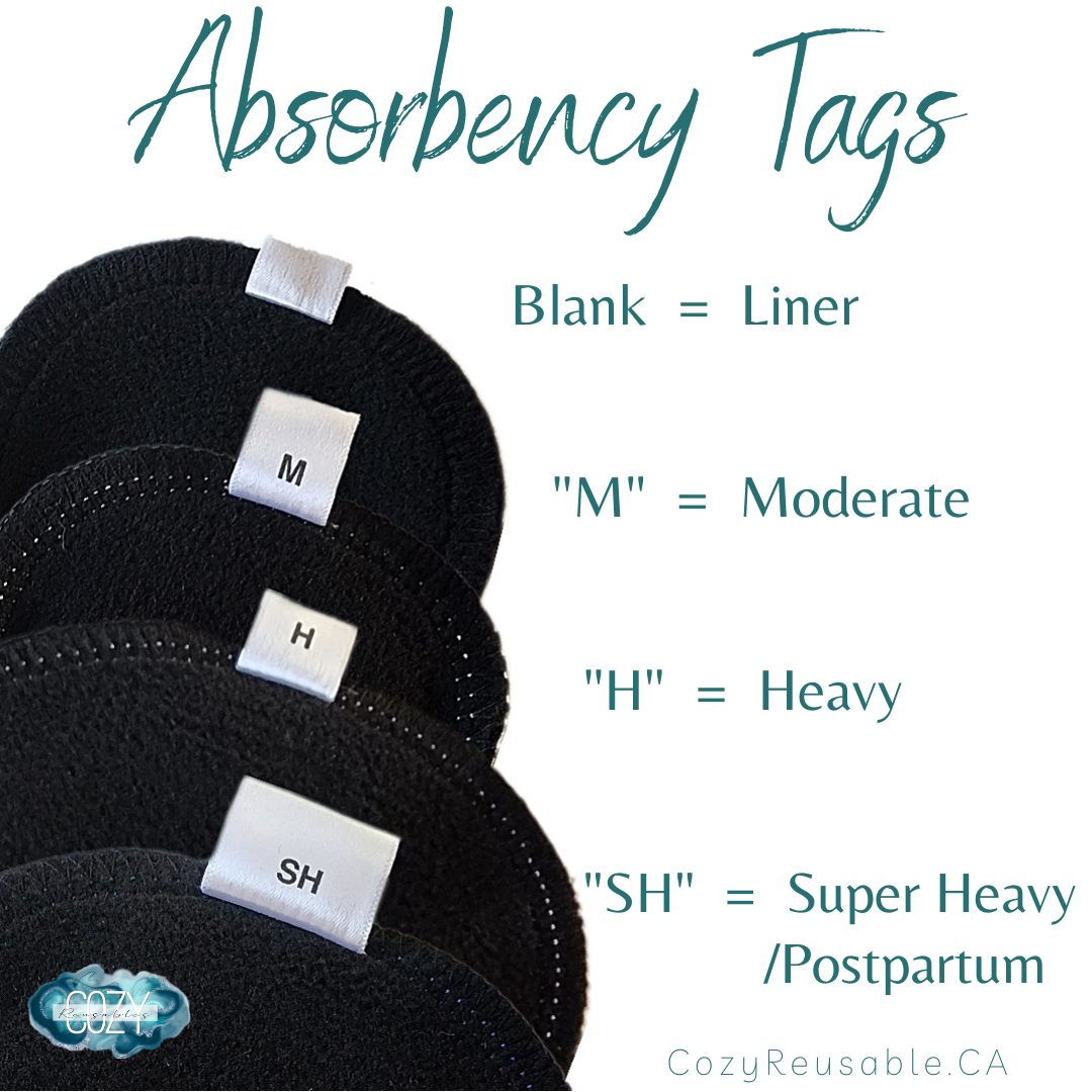 "Happy Beards" Serged Cloth Pad • Ultra Heavy Wide & Thong Options! • Pique Topper