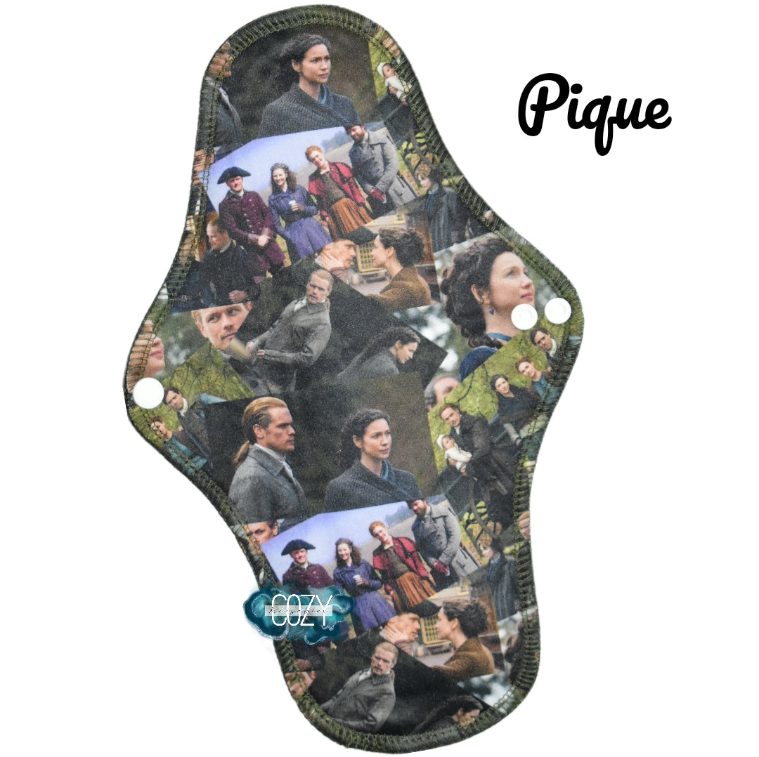Pique Version "Disappearances after all, have explanations.. usually" *WRAP WING* Serged Cloth Pad • Pique Topper
