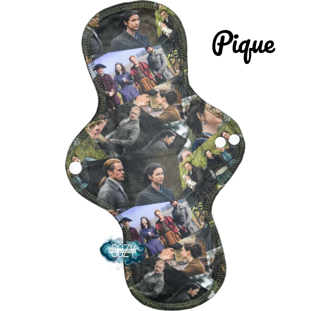 Pique Version "Disappearances after all, have explanations.. usually" Serged Cloth Pad • Pique Topper