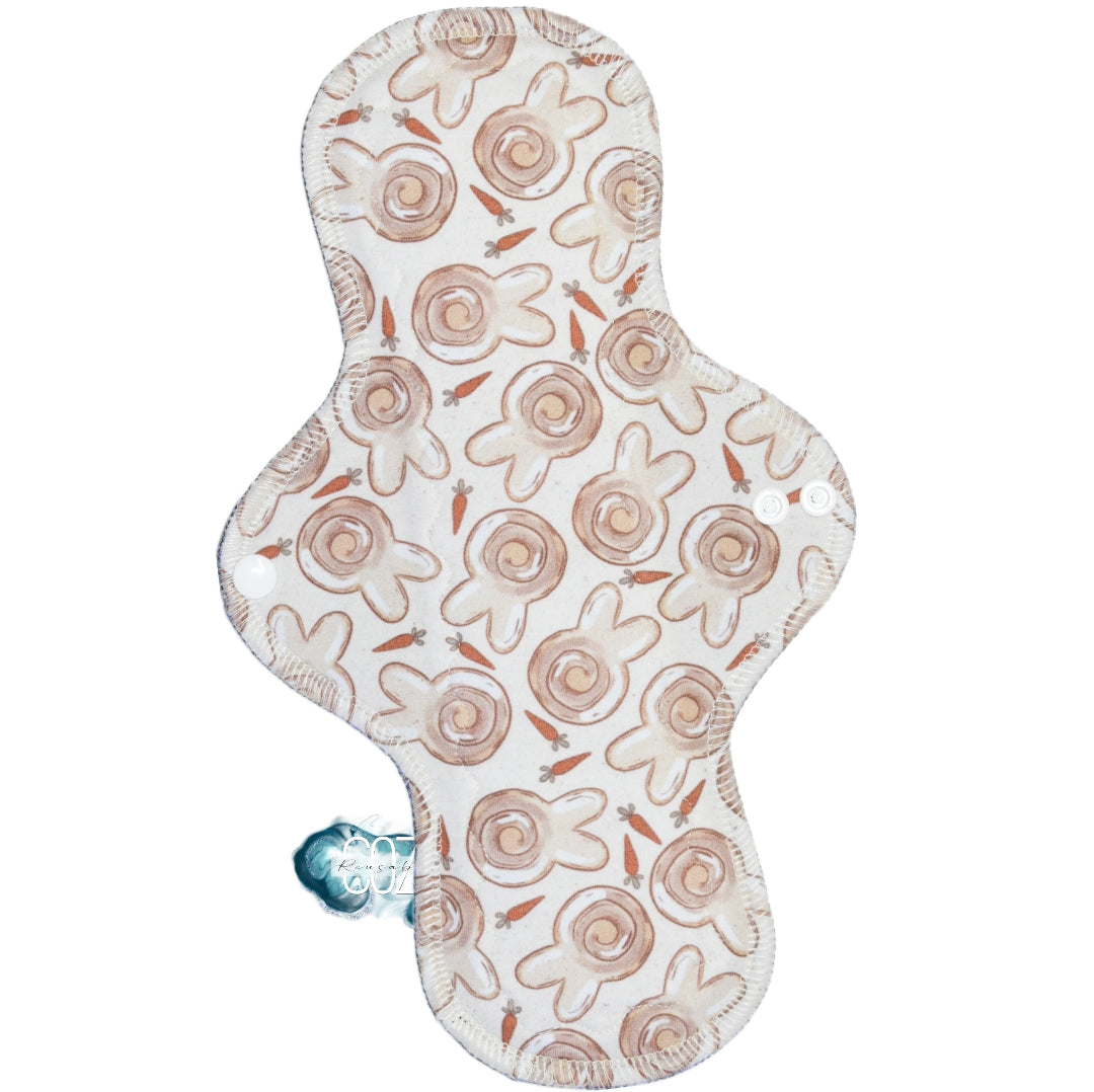 "Cinna-bun-buns" Serged Cloth Pad • *New Core Method / NOT HIDDEN CORE* • Ultra Heavy Wide & Thong Options! • Cotton Spandex Topper