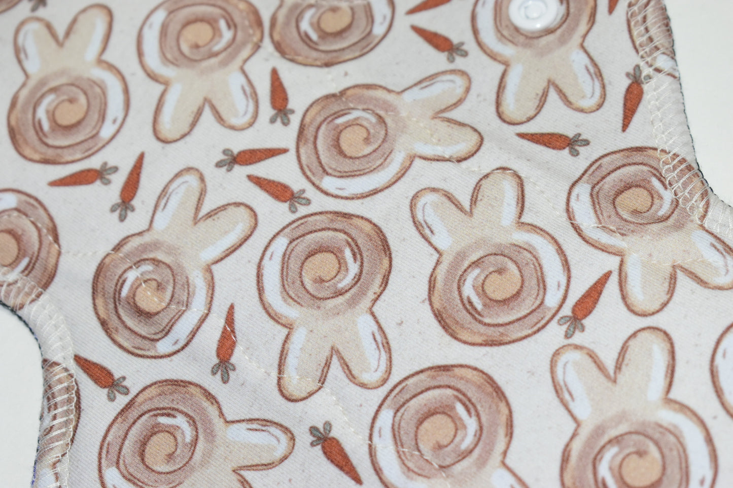 "Cinna-bun-buns" Serged Cloth Pad • *New Core Method / NOT HIDDEN CORE* • Ultra Heavy Wide & Thong Options! • Cotton Spandex Topper