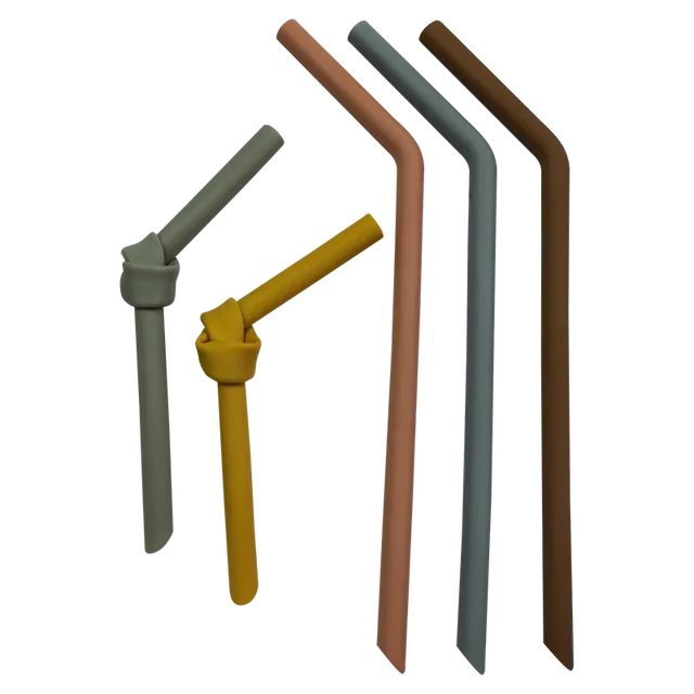 New** Bent Silicone Straws - Food Grade BPA Free Reusable Straw - Singles - Buy 3 - Save 10%!