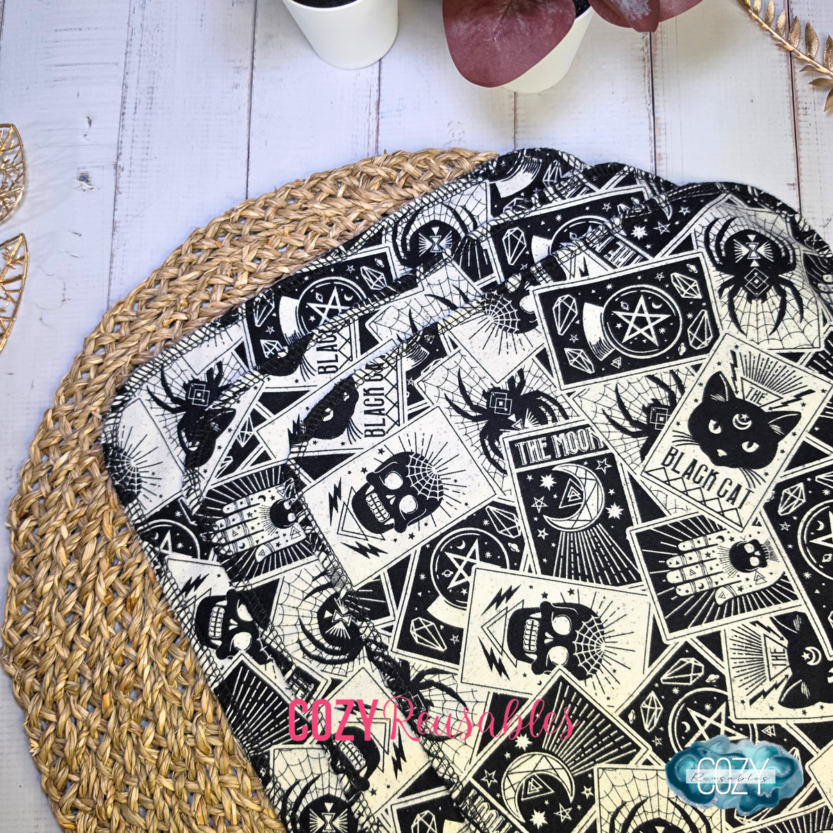 "Fortune Teller" 6 Pack Unpaper Towels - 1 Ply - 10.5"x12" Sheets - 100% Cotton Flannel