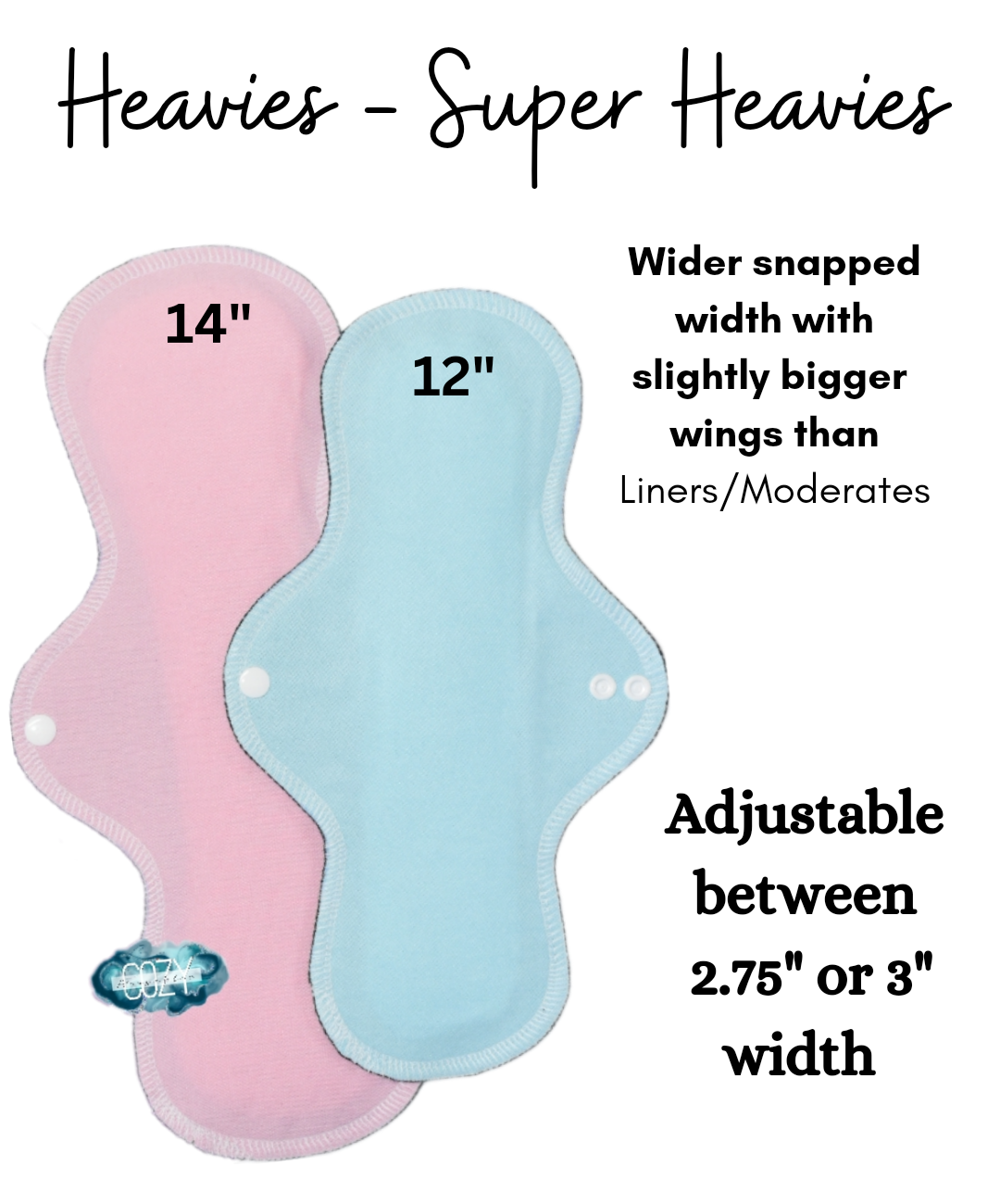 "Gusher-Melon" GUSHER Serged Cloth Pad (Ultra Heavy Wide Options!) - Cotton Spandex Topper