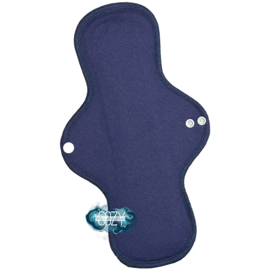 "Navy Blue" Serged Cloth Pad • Ultra Heavy Wide & Thong Options! • Air Wicking Jersey Topper