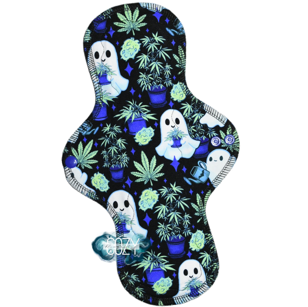 "Plant Keeper" Serged Cloth Pad • *New Core Method / NOT HIDDEN CORE* • Ultra Heavy Wide & Thong Options! • Cotton Spandex Topper