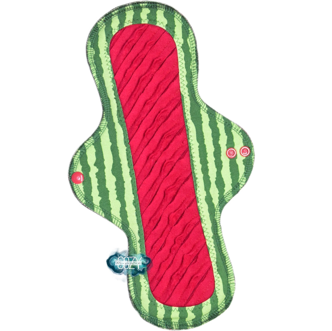 "Gusher-Melon" GUSHER Serged Cloth Pad (Ultra Heavy Wide Options!) - Cotton Spandex Topper