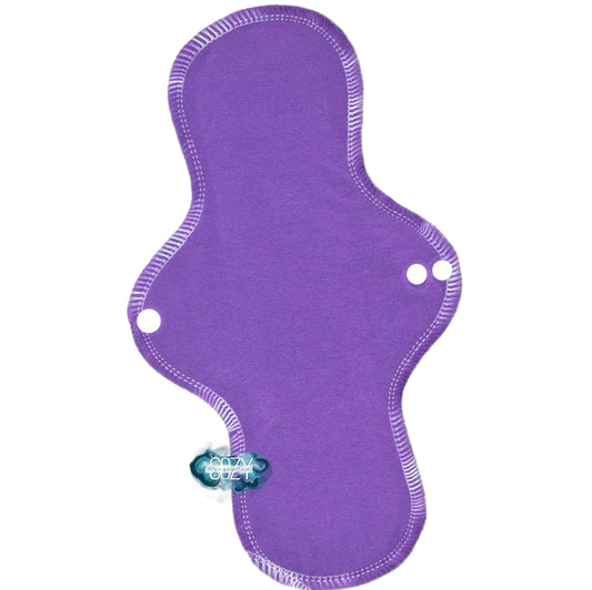 "Purple w/ Ombre Thread" Serged Cloth Pad - (NEW Ultra Heavy Wide & Thong Options!) - OEKO-TEX® Certified Organic Cotton Spandex Topper