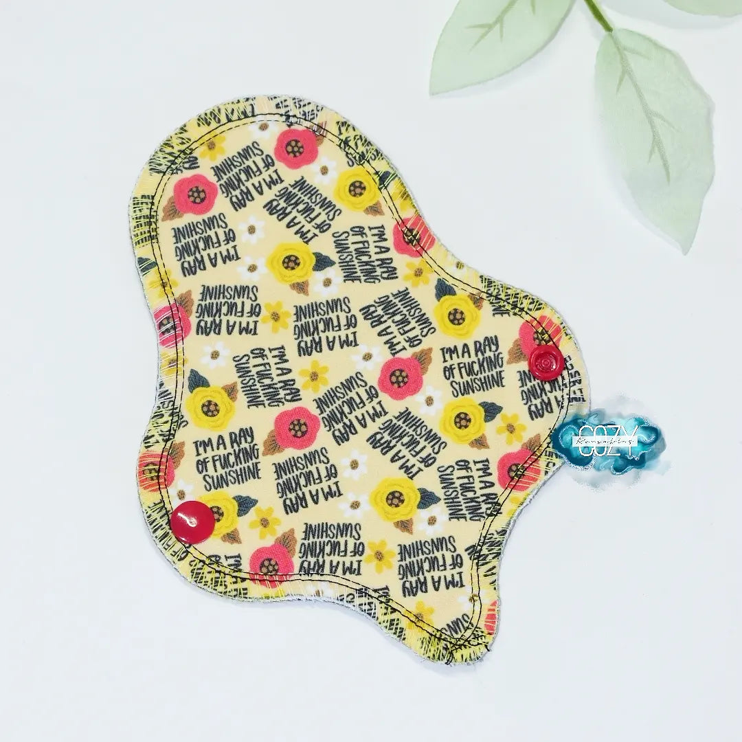 "Happy Beards" Serged Cloth Pad • Ultra Heavy Wide & Thong Options! • Pique Topper
