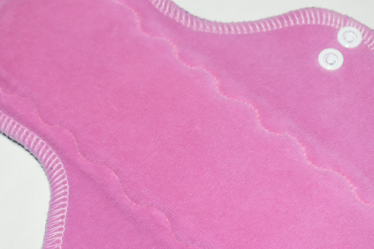"Pastel Pink" *WRAP WING* Serged Cloth Pad • *New Core Method / NOT HIDDEN CORE* • Cotton Velour Topper