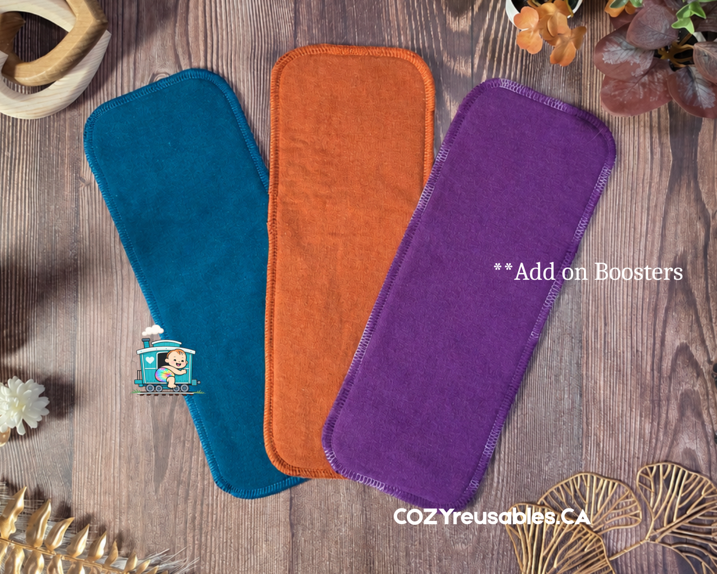 "Amethyst" • Cozy Caboose Preflat Cloth Diaper • TENCEL™ Lyocell • Optional Add-On Booster or Hemp Soaker