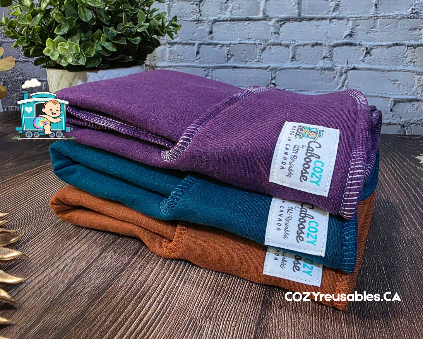 "Amethyst" • Cozy Caboose Preflat Cloth Diaper • TENCEL™ Lyocell • Optional Add-On Booster or Hemp Soaker