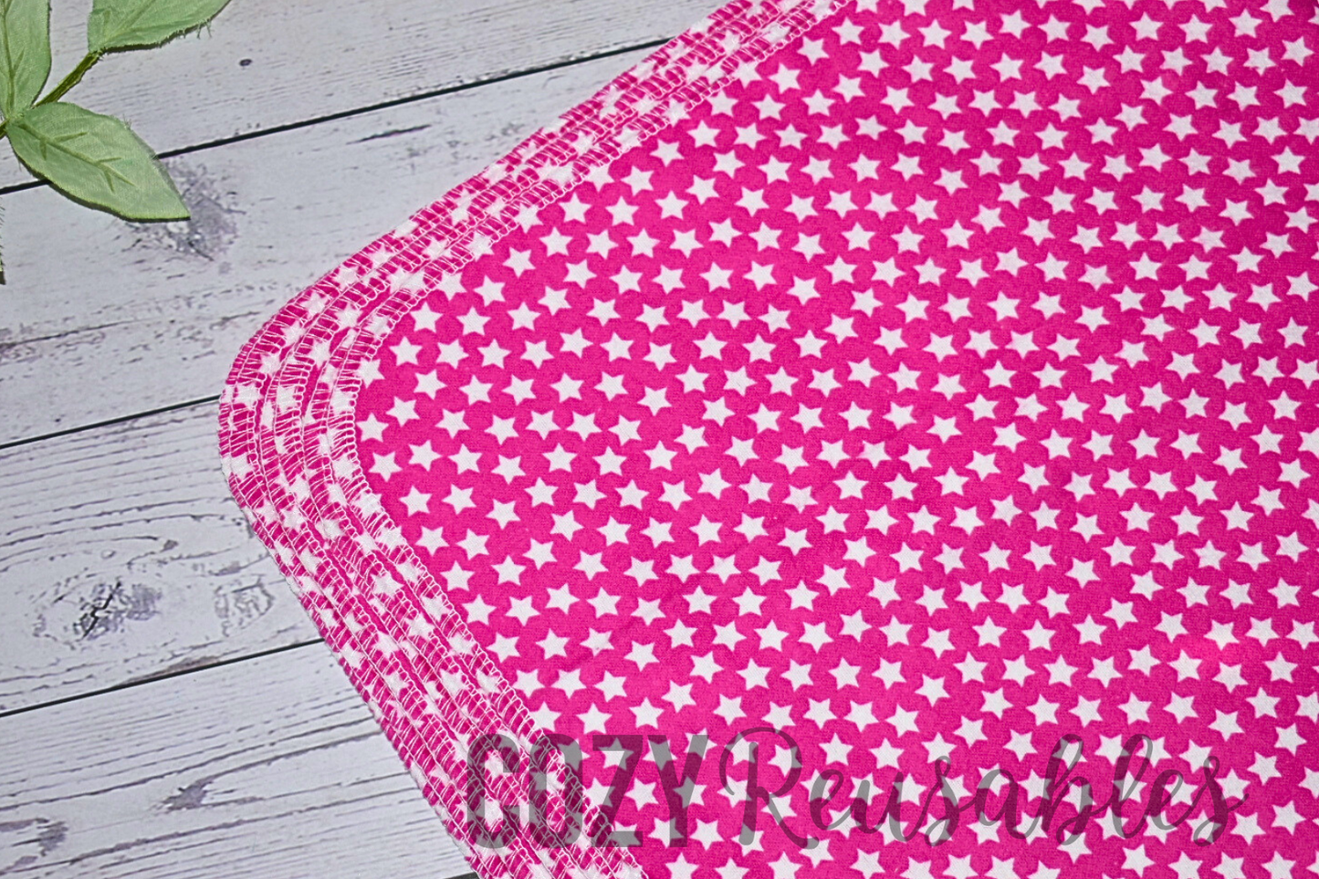 "Neon Stars" *6* Pack Unpaper Towels - 1 Ply - 12"x12" Sheets - 100% Cotton Flannel