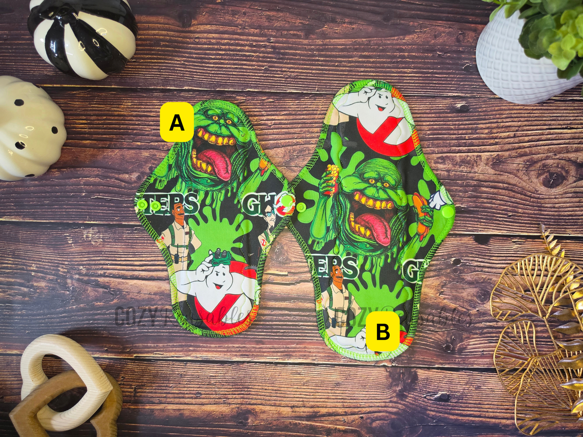 "The Busters" *Wrap Wing* *CHOOSE Your Print Placement!* Serged Cloth Pad •  Pique Topper • Wavy Stitched Core