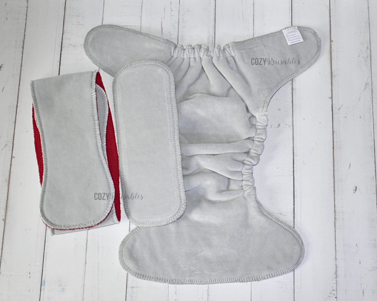 "Friends Don't Lie" Cozy Caboose Snapless Fitted Cloth Diaper • 3 Piece System • Fold Down Rise • Cotton Spandex Outer, Organic Cotton Velour Inner, Hemp Core