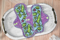"Glitter Pickles" Exposed Core Serged Cloth Pad - Cotton Spandex Toppers