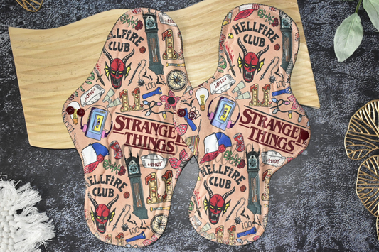 "Friends don't lie" Serged Cloth Pad •  Cotton Spandex Topper • Wavy Stitched Core