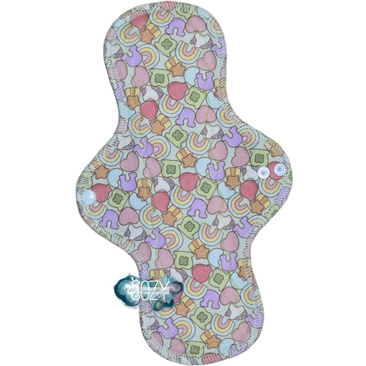 "Lucky Charms" Serged Cloth Pad • *New Core Method / NOT HIDDEN CORE* • Ultra Heavy Wide & Thong Options! • Cotton Spandex Topper