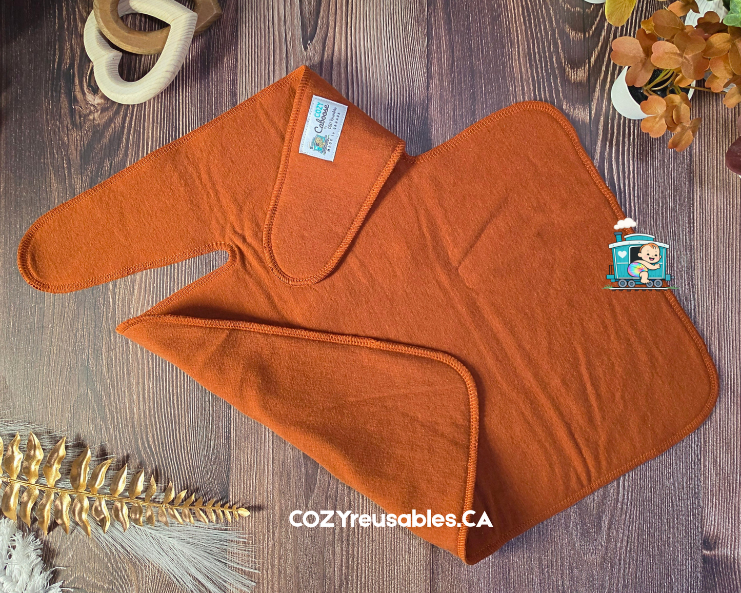 "Amethyst" • Cozy Caboose Preflat Cloth Diaper • TENCEL™ Lyocell • Optional Add-On Booster or Hemp Soaker