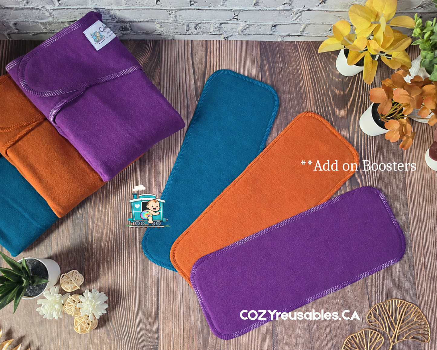 "Amethyst" • Cozy Caboose Preflat Cloth Diaper • TENCEL™ Lyocell • Optional Add-On Booster or Hemp Soaker