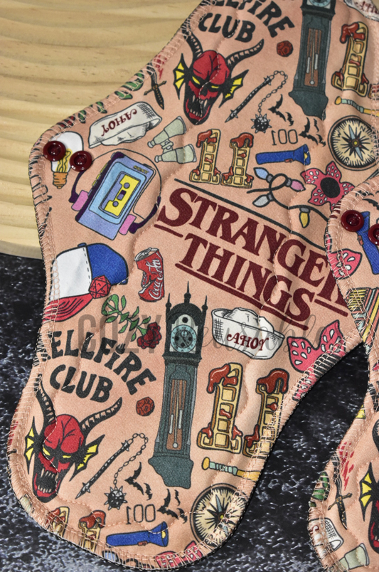 "Friends don't lie" Serged Cloth Pad •  Cotton Spandex Topper • Wavy Stitched Core