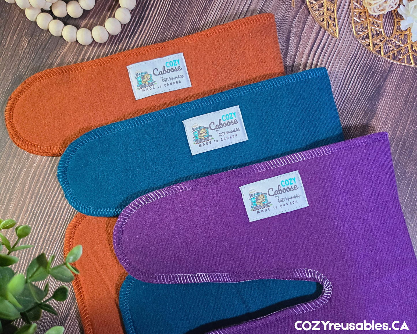 "Amethyst" • Cozy Caboose Preflat Cloth Diaper • TENCEL™ Lyocell • Optional Add-On Booster or Hemp Soaker