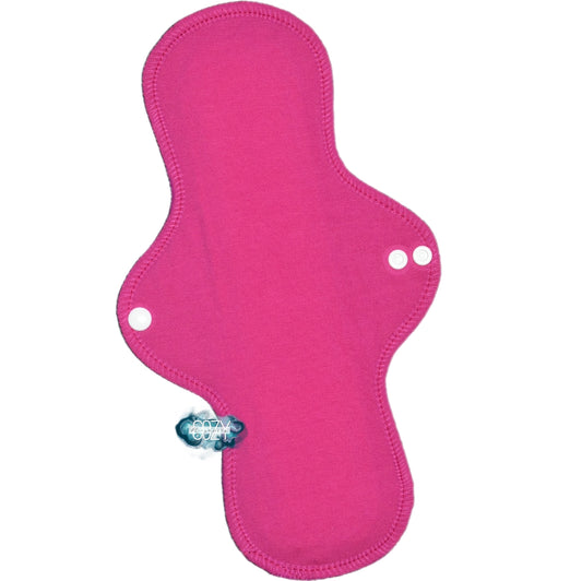 "Fuchsia" Solid Color Serged Cloth Pad - (NEW Thong Options!) - OEKO-TEX® Certified Organic Cotton Spandex Topper
